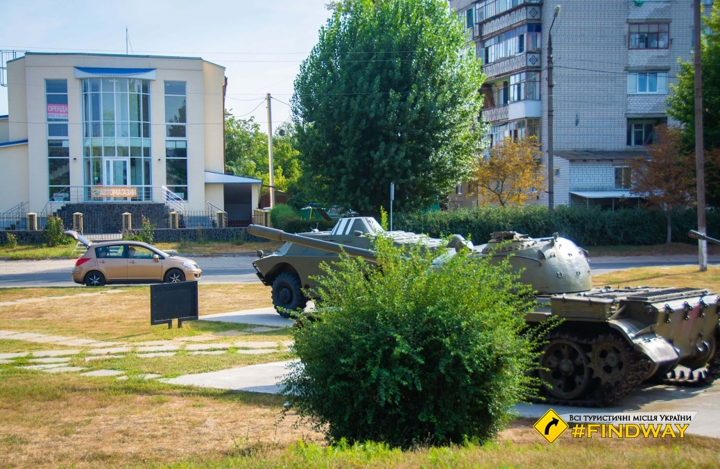the museum military equipment under the open sky, Kaniv