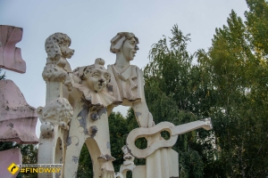 Unfinished fairytale singing fountain, Kryvyi Rih