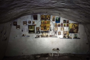 Abandoned Underground Monastery, Sketch of Arseniy Far Caves, Svyatogirsk