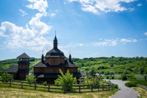 Holy Ascension church with mills, Vodianyky